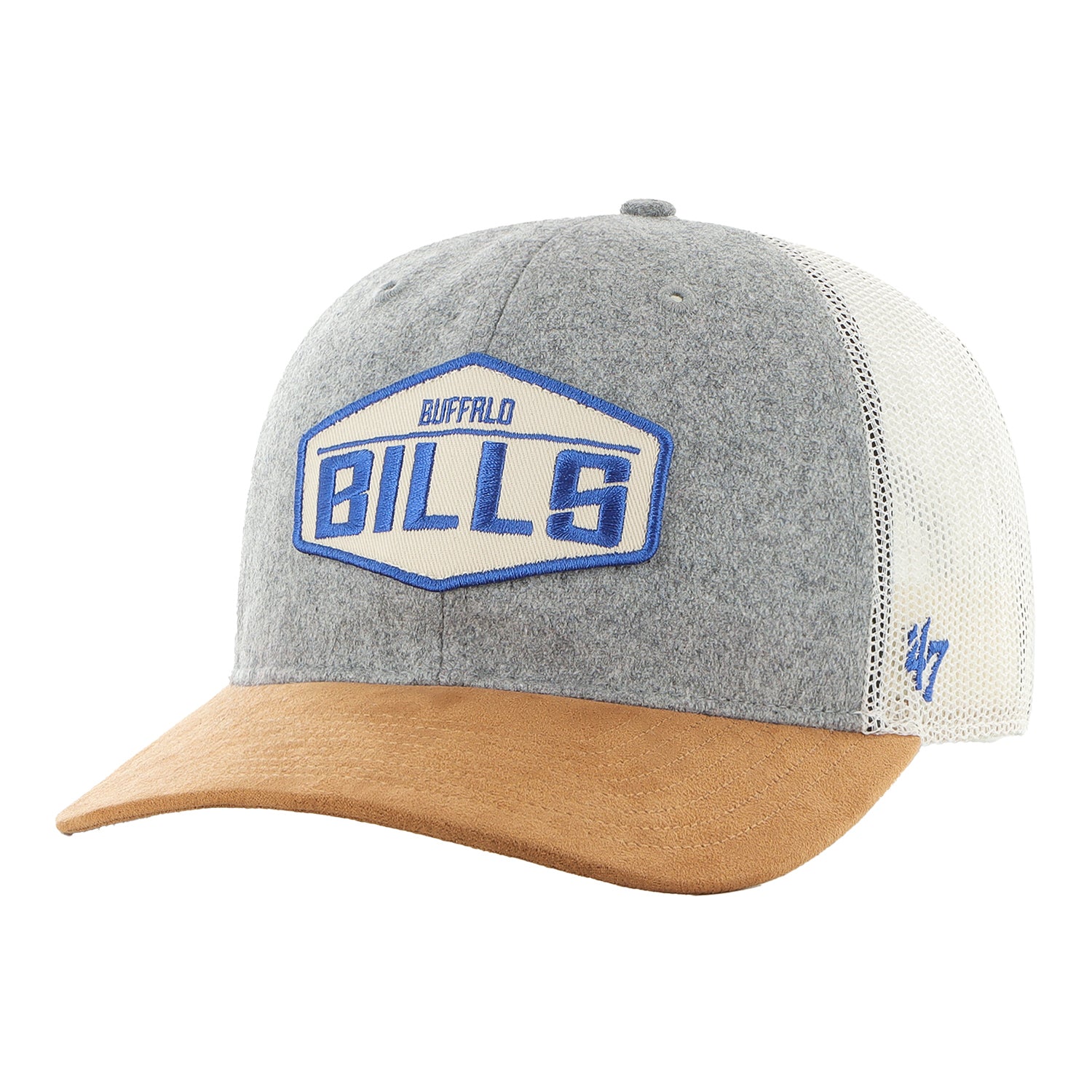 bills 47 brand trucker drover suede hat | Buffalo Bills Shop | NFL Jerseys & Hats Collection